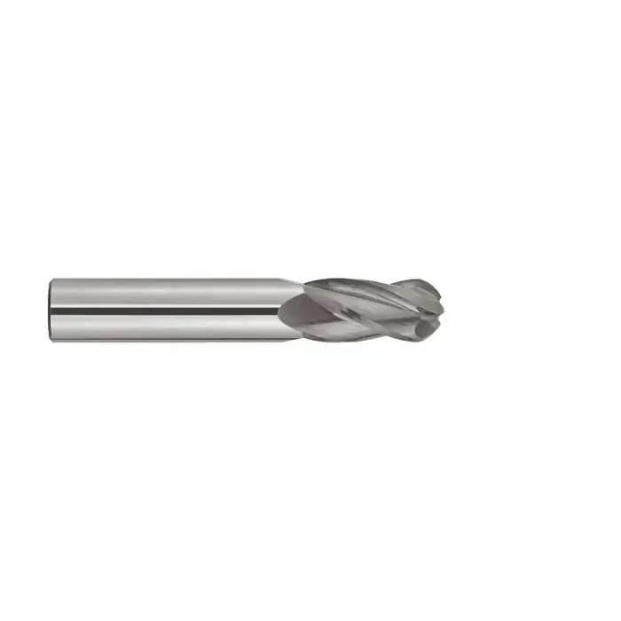 NIAGARA N86344 5/64" Size, 3/16" LOC, 4 Flute, Solid Carbide Ball End Mill Crafted