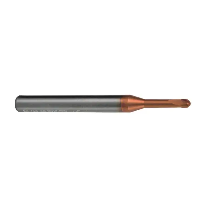 M.A. FORD 156M0100N3A 1.00mm Size, .80mm LOC, 2 Flute, Solid Carbide Ball End Mill Premium
