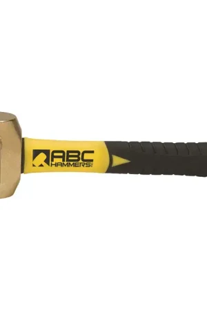 ABC HAMMER ABC2BFS 1-1/2" Face Diameter, 2 lbs. Head Weight, 9-1/2" Overall Length Brass Hammer Crafted
