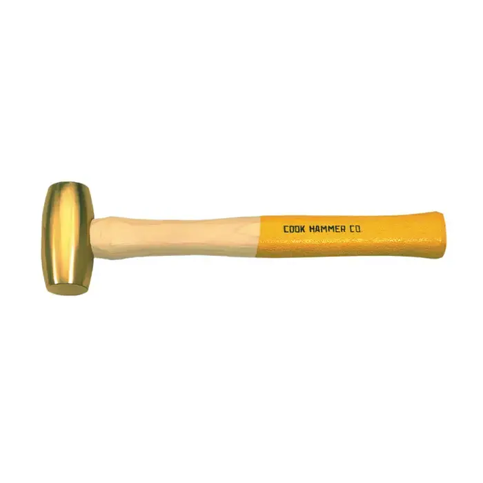 COOK 702 1-1/8" Face Diameter, 1 lbs. Head Weight, 12" Overall Length Brass Hammer Today Only