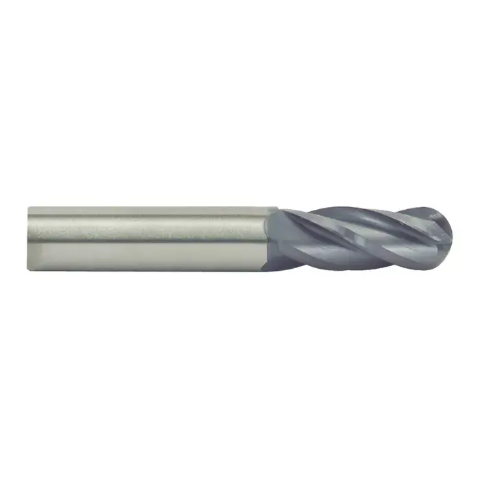 Authentic RUSHMORE USA 103515 1/8" Size, 1/2" LOC, 4 Flute, Solid Carbide Ball End Mill