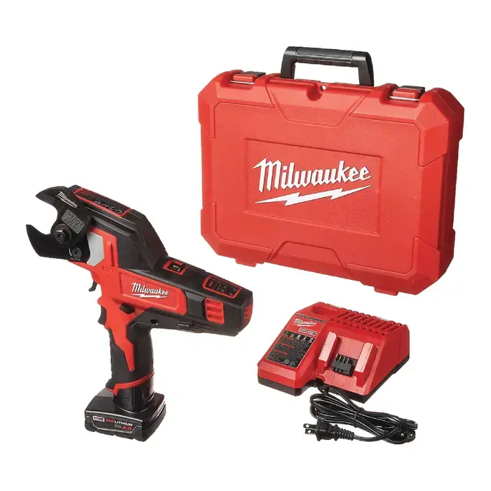 MILWAUKEE 2472-21XC 600 MCM Copper, 750 MCM Aluminum Capacity, 10-1/2" Overall Length Cable Cutter Kit Brand New