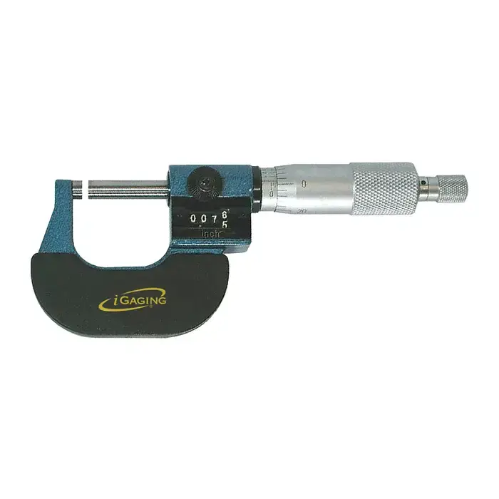 Instant Buy IGAGING 36-202-i 1 - 2" (25 - 50mm) Range, .0001" Graduation Flat End Spindle Outside Micrometer