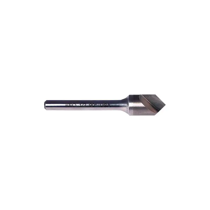 Secure Checkout KEO 919 Carbide Head, Steel Shank, Single Flute Countersink, Ø5/8 x 90°, 3/8 Shank, AlTiN Coated