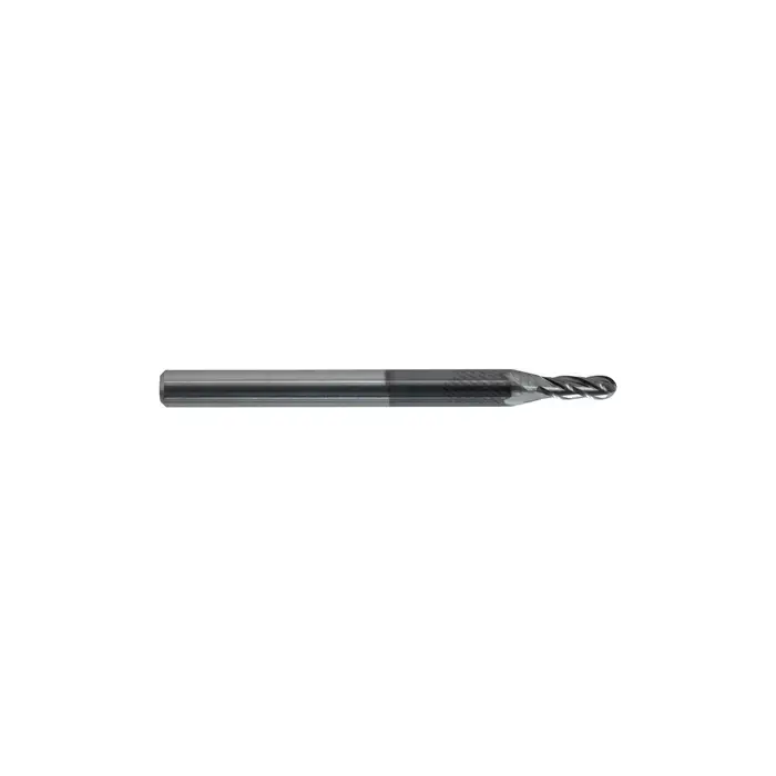 KEO 930 Solid Carbide End Mill, Ø.047 x .140, 4 Flute, Standard Length, Ballnose, AlTiN Coated Bargain