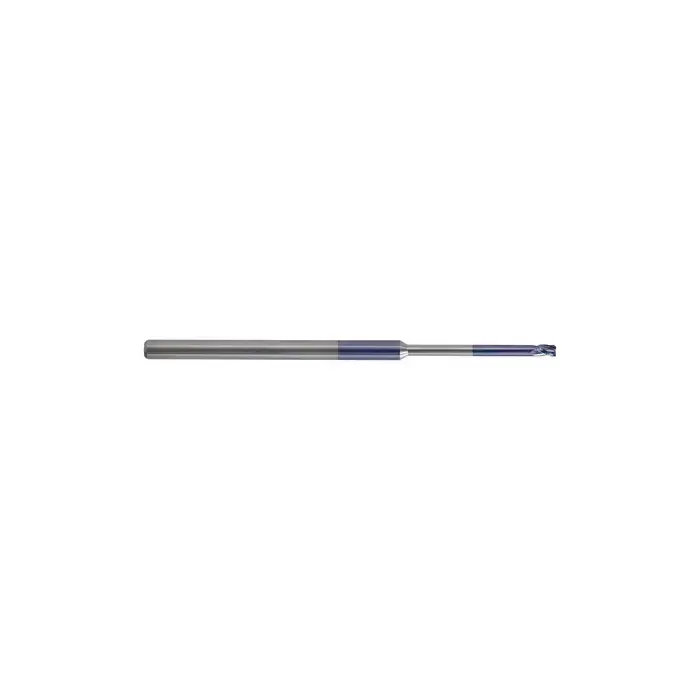 Final Sale KEO 930 Solid Carbide End Mill, Ø.035 x .053, Long Shank, 15x Reach Length, 3 Flute, Stub Length, Square, AlTiN Coated
