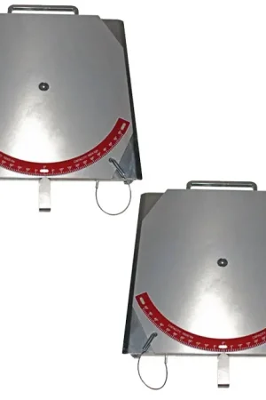 Instant Buy QSP 25-24-SSP Pair of Wheel Alignment Heavy-Duty Truck Stainless Steel Turnplates with Pointer
